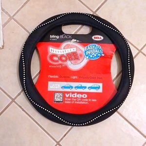 BRAND NEW RHINESTONE black  steering wheel COVER